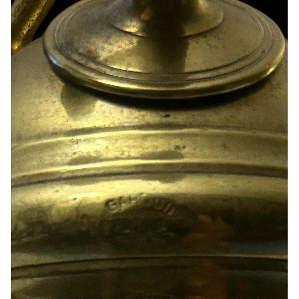 Antique 19th Century French Brass Utility Workshop/Apothecary Torch Lamp